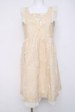 画像1: axes femme / レース重ね編み上げワンピース M 生成り Y-26-03-20-076-AX-OP-SZ-ZY