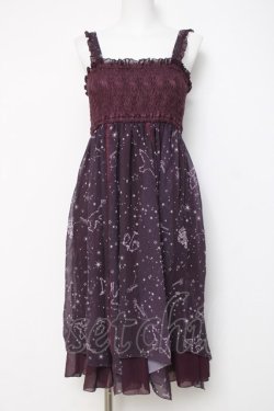 画像1: axes femme / 星座柄2wayチュニック M 紫 Y-26-03-20-077-AX-OP-SZ-ZY