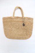 powder / チャーム付きカゴバッグ  ベージュ Y-26-03-20-009-LO-BG-SZ-ZY
