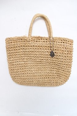 画像1: powder / チャーム付きカゴバッグ  ベージュ Y-26-03-20-009-LO-BG-SZ-ZY