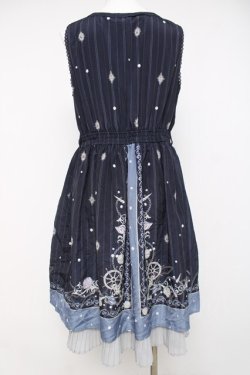 画像2: axes femme / マリンスカーフ柄ワンピース M 紺 Y-26-03-20-078-AX-OP-SZ-ZY