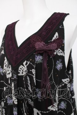 画像3: axes femme / 蝶花柄ワンピース M 黒 Y-26-03-20-081-AX-OP-SZ-ZY