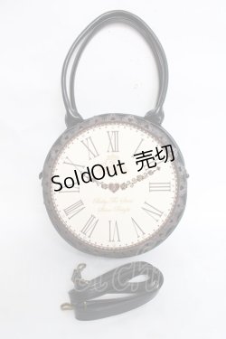 画像1: BABY, THE STARS SHINE BRIGHT / アリスのおおきな時計BAG  黒 Y-26-03-20-010-BA-AC-SZ-ZY