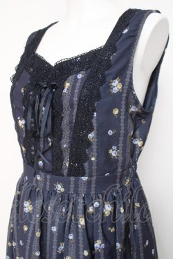 画像2: axes femme / ロマンティックプリントワンピース M 紺 Y-26-03-20-091-AX-OP-SZ-ZY