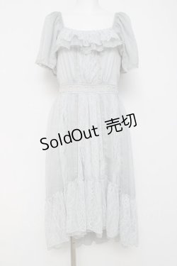 画像1: axes femme / レース切替フレア袖ワンピース M ミント Y-26-03-20-095-AX-OP-SZ-ZY