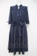 画像1: axes femme POETIQUE / 袖レースワンピース M 紺 Y-26-03-20-097-AX-OP-SZ-ZY (1)