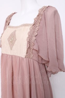 画像2: axes femme / バタフライ袖楊柳チュニック M 淡ピンク Y-26-03-20-099-AX-SK-SZ-ZY