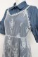 画像2: axes femme / レースキャミレイヤードシャツワンピース M ブルー Y-26-03-20-100-AX-OP-SZ-ZY (2)