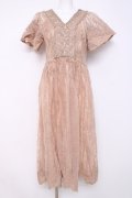 axes femme NOSTALGIE / オーガンジー刺繍ワンピース M キャメル Y-26-03-20-102-AX-OP-SZ-ZY
