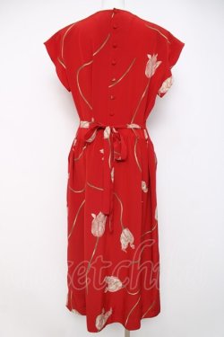 画像3: PINK HOUSE / チューリップ柄ワンピース F 赤 Y-26-03-20-104-LO-OP-SZ-ZY