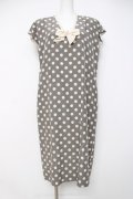 INGEBORG / リボン付き水玉ワンピース F グレー Y-26-03-20-105-LO-OP-SZ-ZY