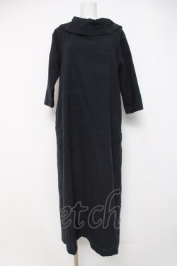 画像1: powder / コットンロングワンピース F 紺 Y-26-03-20-107-LO-OP-SZ-ZY
