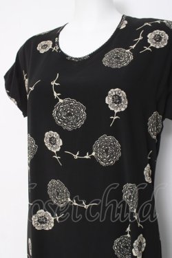 画像2: KANEKO ISAO / カーネーション柄ワンピース F 黒 Y-26-03-20-112-EL-OP-SZ-ZY