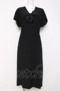 INGEBORG / ドットチュールリボン付きワンピース F 黒 Y-26-03-20-113-LO-OP-SZ-ZY