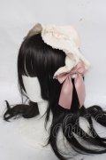 axes femme kawaii / ドットチュールフリルカチューシャ  ピンク Y-26-03-20-012-AX-AC-SZ-ZY