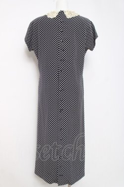 画像3: INGEBORG / 襟レースドットワンピース F 黒 Y-26-03-20-117-LO-OP-SZ-ZY