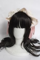 画像2: axes femme kawaii / ドットチュールフリルカチューシャ  ピンク Y-26-03-20-012-AX-AC-SZ-ZY (2)