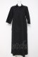 画像1: powder / 麻綿半袖ロングワンピース F 黒 Y-26-03-20-120-LO-OP-SZ-ZY (1)