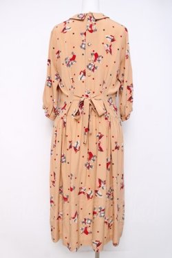 画像4: PINK HOUSE / チェックリボン柄ワンピース F ベージュ Y-26-03-20-123-LO-OP-SZ-ZY