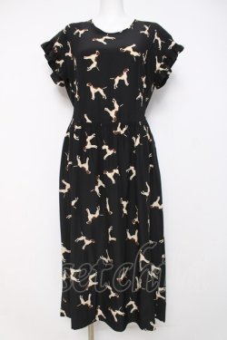 画像1: PINK HOUSE / ダルメシアンプリントワンピース F 黒 Y-26-03-20-124-LO-OP-SZ-ZY