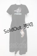 powder / ゴリラプリントカットワンピース F 黒 Y-26-03-20-125-LO-OP-SZ-ZY