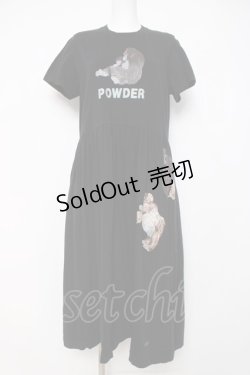 画像1: powder / ゴリラプリントカットワンピース F 黒 Y-26-03-20-125-LO-OP-SZ-ZY