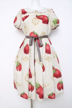 画像1: Emily Temple cute / Creamy Strawberryワンピース  オフベージュ Y-26-03-20-126-ET-OP-SZ-ZY