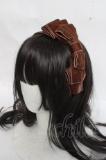 画像1: axes femme kawaii / ベロアリボンカチューシャ  ブラウン Y-26-03-20-013-AX-AC-SZ-ZY (1)