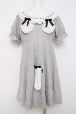 画像3: Amavel / Ribbon Kitty チェックワンピース F グレー Y-26-03-20-130-CA-OP-SZ-ZY
