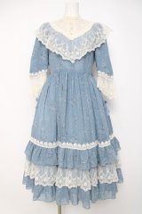Innocent World / トワルドジュイ アニバーサリードレス M ブルー×生成り Y-26-03-20-131-IW-OP-SZ-ZY