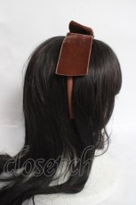 画像3: axes femme kawaii / ベロアリボンカチューシャ  ブラウン Y-26-03-20-013-AX-AC-SZ-ZY (3)