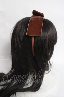 画像3: axes femme kawaii / ベロアリボンカチューシャ  ブラウン Y-26-03-20-013-AX-AC-SZ-ZY