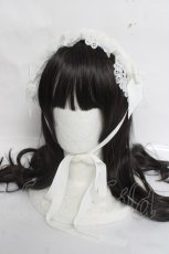 画像2: BABY, THE STARS SHINE BRIGHT / Pearl Fairyファーヘッドドレス  白 Y-26-03-20-014-BA-AC-SZ-ZY (2)