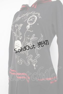 画像3: PUTUMAYO / ラインプリーツうさ耳ワンピ F 黒/赤 Y-26-03-20-137-PT-OP-SZ-ZY