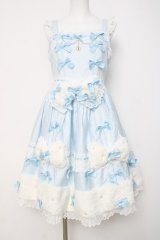 BABY, THE STARS SHINE BRIGHT / Ruban de Noel Neigeジャンパースカート  サックス Y-26-03-20-142-BA-OP-SZ-ZY