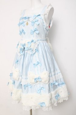 画像2: BABY, THE STARS SHINE BRIGHT / Ruban de Noel Neigeジャンパースカート  サックス Y-26-03-20-142-BA-OP-SZ-ZY