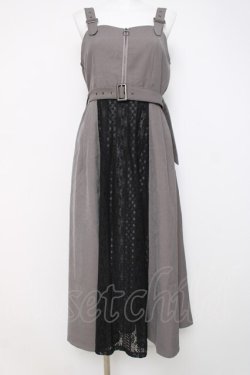 画像1: axes femme / バイカラーレースジャンスカ F グレー Y-26-03-20-144-AX-OP-SZ-ZY