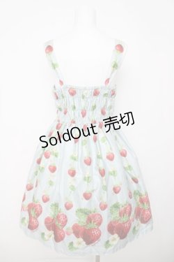 画像2: Emily Temple cute / トリプルStrawberryノースリーブワンピース  サックス Y-26-03-20-150-ET-OP-SZ-ZY
