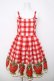 画像1: Emily Temple cute / berryギンガムダブルリボンワンピース  赤 Y-26-03-20-152-ET-OP-SZ-ZY (1)