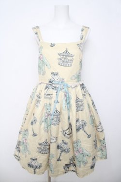 画像1: Emily Temple cute / Room’sノースリーブワンピース  イエロー Y-26-03-20-158-ET-OP-SZ-ZY