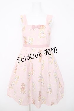 画像1: Emily Temple cute / MILKY TEDDYノースリーブワンピース  ピンク Y-26-03-20-160-ET-OP-SZ-ZY