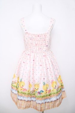 画像2: Emily Temple cute / ピヨピヨバスケットトリプルリボンワンピース  ピンク Y-26-03-20-162-ET-OP-SZ-ZY