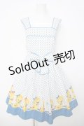 Emily Temple cute / 水玉あひるジャンパースカート  青 Y-26-03-20-164-ET-OP-SZ-ZY