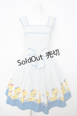 画像1: Emily Temple cute / 水玉あひるジャンパースカート  青 Y-26-03-20-164-ET-OP-SZ-ZY