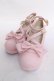 画像1: Amavel / ファーぽんリボン付クロスパンプス LL ピンク Y-26-03-20-016-CA-SH-SZ-ZY (1)