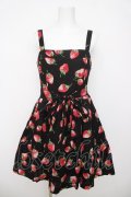 Jane Marple / Veryストロベリーレースアップミニドレス M ブラック Y-26-03-20-168-JM-OP-SZ-ZY