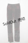 SEX POT ReVeNGe / GRUNGE PUNK CRUSH STRETCH スキニーパンツ L ブラック/レッド Y-26-03-20-169-SP-PA-SZ-ZY