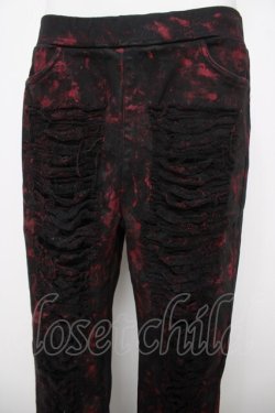 画像3: SEX POT ReVeNGe / GRUNGE PUNK CRUSH STRETCH スキニーパンツ L ブラック/レッド Y-26-03-20-169-SP-PA-SZ-ZY
