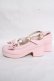 画像2: Amavel / ファーぽんリボン付クロスパンプス LL ピンク Y-26-03-20-016-CA-SH-SZ-ZY (2)
