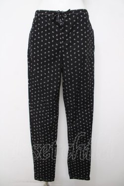 画像1: PINK HOUSE / 花柄パンツ F 黒 Y-26-03-20-173-LO-SK-SZ-ZY